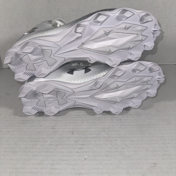Under‎ Armour Spotlight Franchise Rm 4.0 Men Sz 13 White Silver Football Cleats main image 8